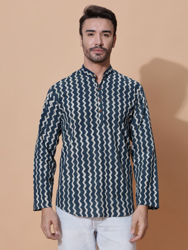 MOSHI Dabu Print Cotton Short Kurta