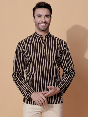 MOSHI Dabu Print Cotton Short Kurta