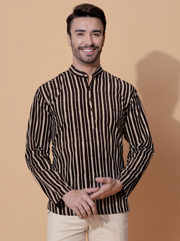 MOSHI Dabu Print Cotton Short Kurta