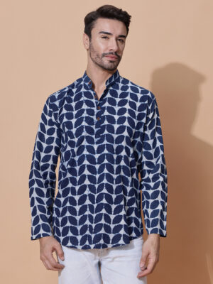 MOSHI Dabu Print Cotton Short Kurta