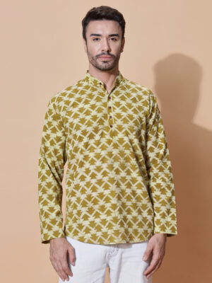 MOSHI Dabu Print Cotton Short Kurta