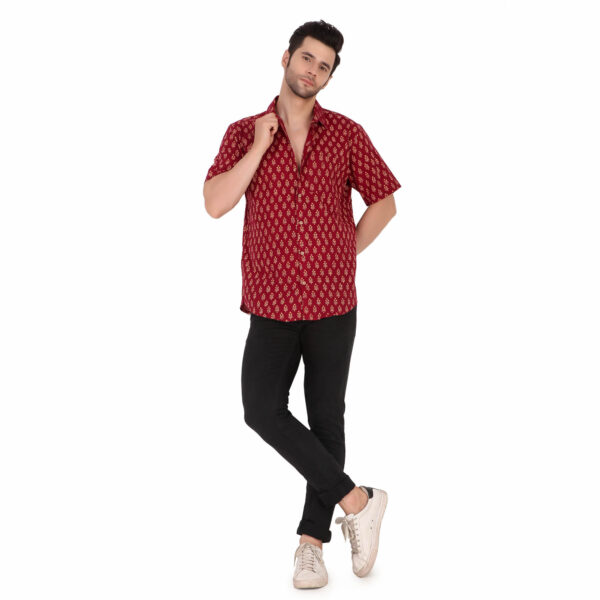 MOSHI Handblock Print Cotton Shirt